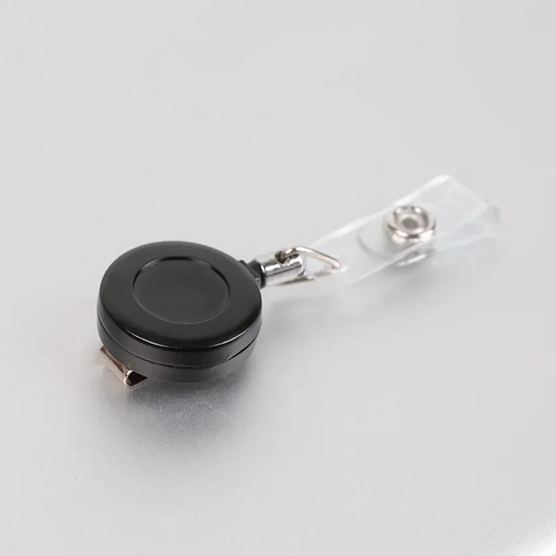 Fashion Metal Card Cover Case Bank Business Work Card Holder with ABS Retractable Badge Reel Lanyard Credit ID Card Badge Bag
