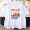 Ramen Cats Women Japanese Anime Characters T-shirts 100% Cotton Casual T Shirts Summer Harajuku Kawaii Clothing Slight Strech