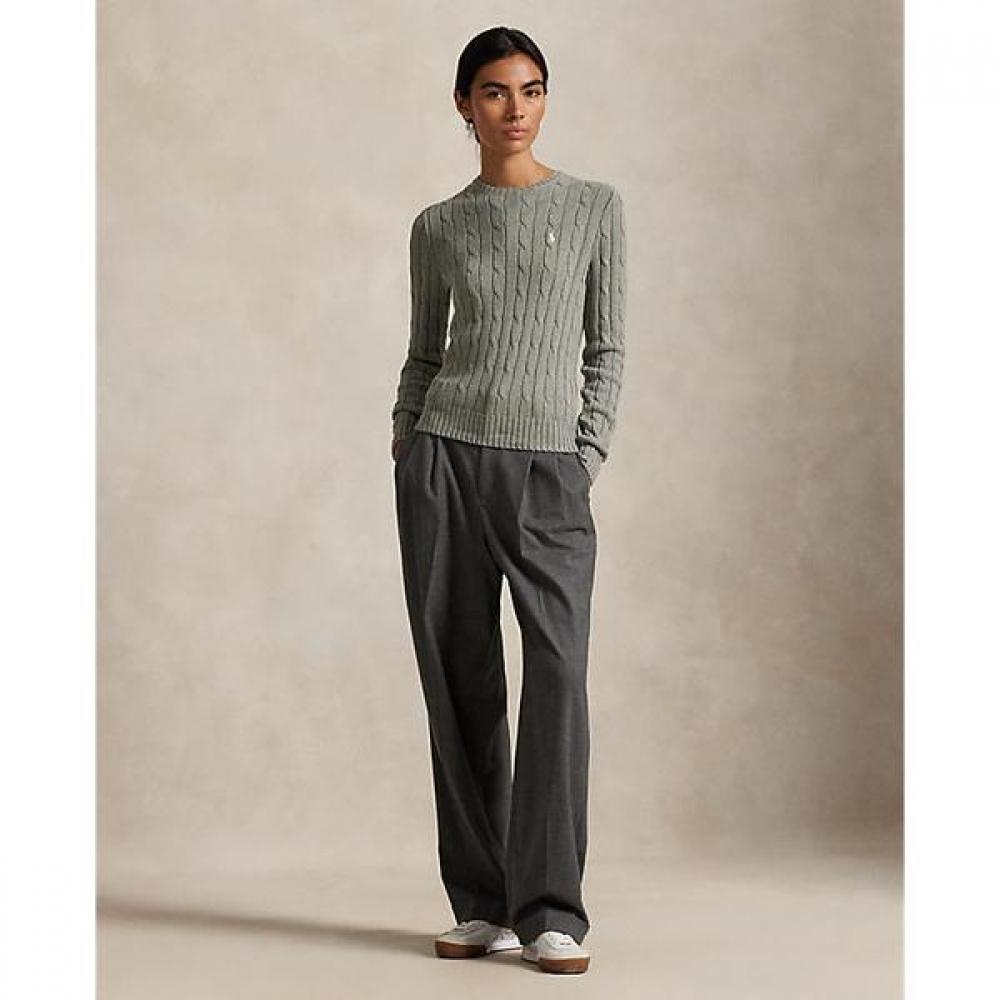 Polo Ralph Lauren Women S Cable Knit Cotton Crewneck Sweater