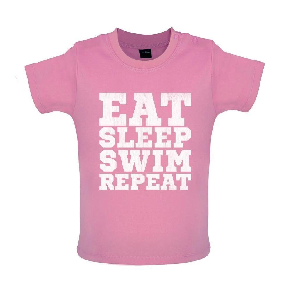 Eat Sleep Swimming Repeat - Kids T-Shirt / Bodysuit - Swimmer Water Pool 120