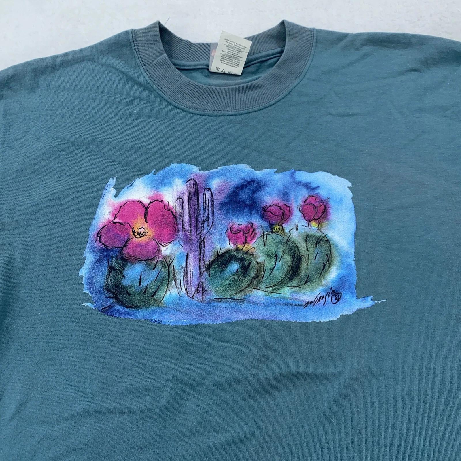 

Vtg DeGrazia Foundation Art Gallery Shirt Mens Medium Cactus Desert Tee 3XL