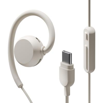 Nwm kabelgebundener Ohrlautsprecher nwm KABELGEBUNDENE Kopfhörer, die Ihre Ohren nicht blockieren NTT sonority Weiß Beige (Noom) Offenes Ohr (USB Typ-C)
