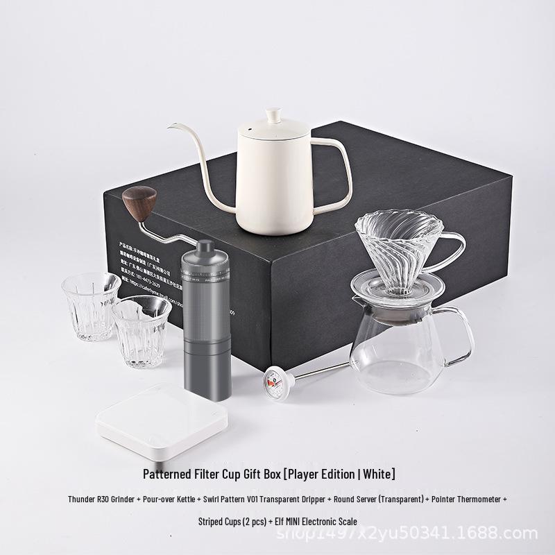 Pour-Over Coffee Set with Manual Grinder - Gift Box