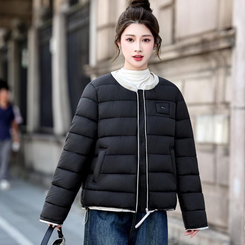 VEZFAA Damenmode Casual Herbst Winter Einfarbig Druck Langarm Jacken & Mäntel Daunenmäntel