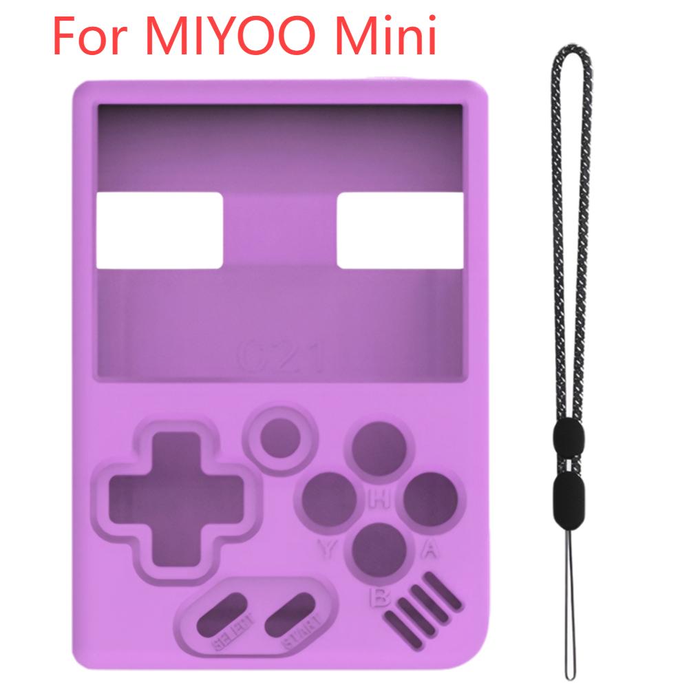 Protective Cover for MIYOO Mini Plus Game Console Silicone Case Gaming Console Sleeve Skin Anti-Slip with Lanyard for MIYOO Mini