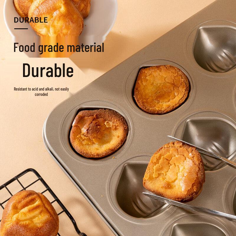ZISIZ Non-stick 12-Cavity Chestnut & Madeleine Mold