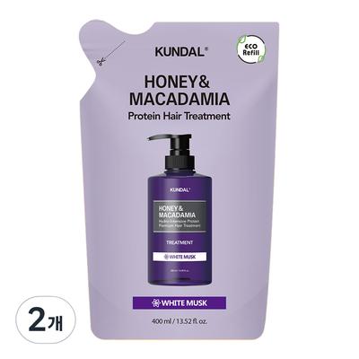 Honey & Macadamia Hair Treatment Refill Pack White Musk Fragrance, 400ml, 2 Pieces