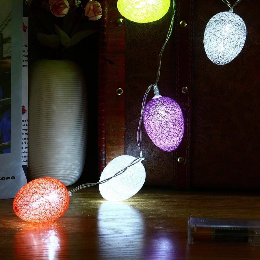 Новый шар светодиодный хлопковая проволока яичные огни строка рождественское пасхальное — фото 3