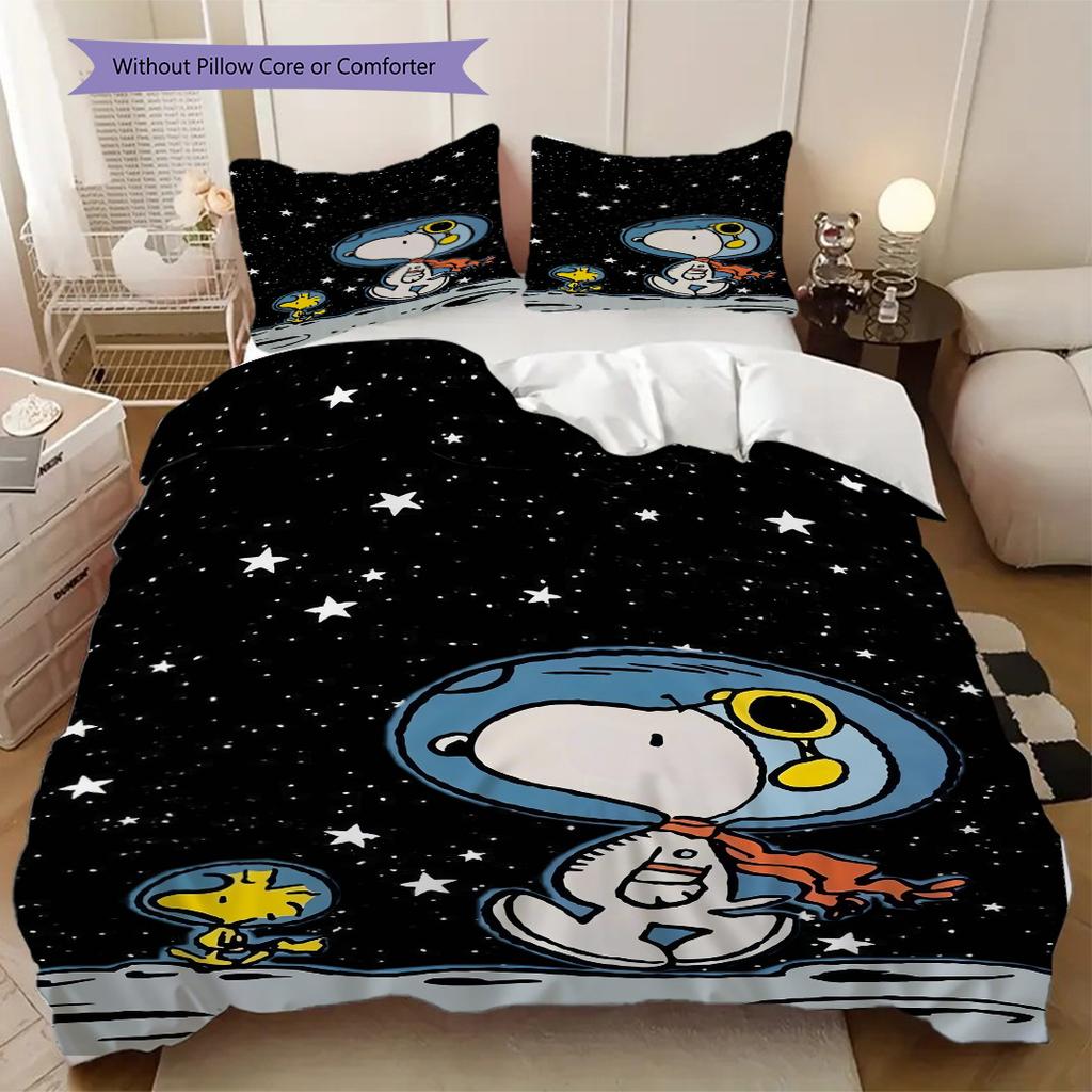 Huse de pilotă moi și confortabile cu desene Peanuts, Set de lenjerie de pat pentru copii Cadou, Diverse dimensiuni disponibile LXR168