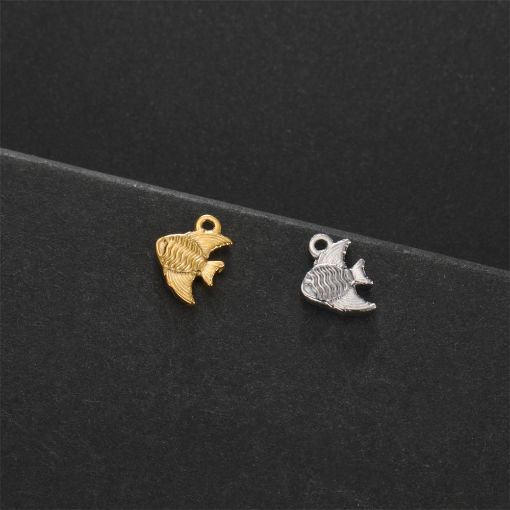 My Shape 5 Pcs Conch Starfish Coral Shell Charms Necklace Bracelet Summer Beach Stainless Steel Pendants for DIY Jewelry Making