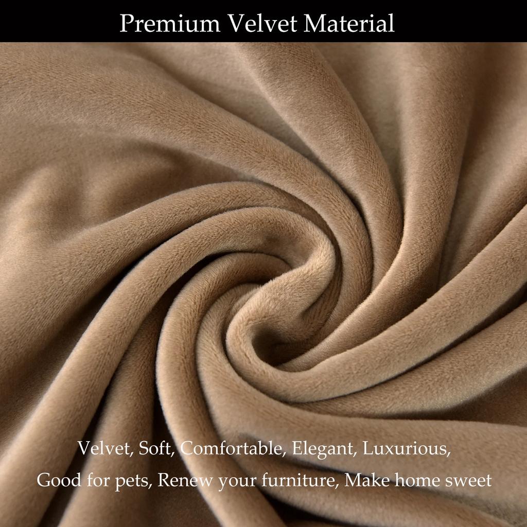 Velvet Pillow Sofa Cushion Cover For Living Room Pets Kids Solid Color Elastic Couch Seat Slipcover Funiture Protector