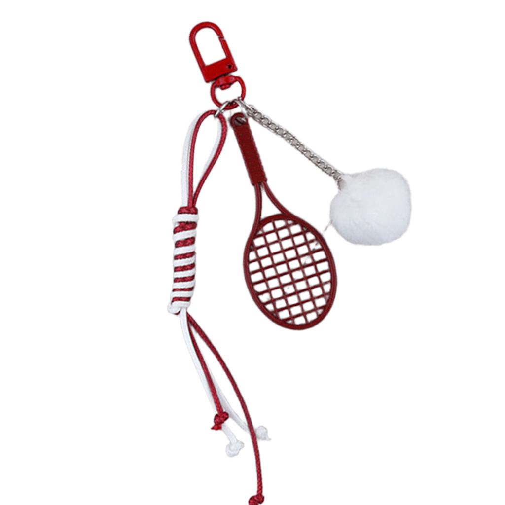 Unique Soft Plush Bag Charm Racket Ball Bag Pendant Fashionable Bags Decoration and Fun Keychain For Trendsetters