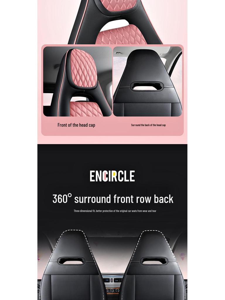 Universal Wuling MINI Leather Car Seat Cover, Full Surround, Five-Seat, All Seasons