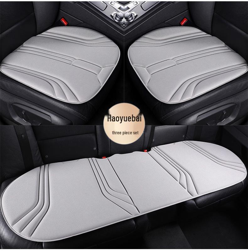 Three-Piece Seaweed Fiber Car Seat Cushion Set: Universal, Comfortable, Breathable, Non-Slip, All-Season Cover.