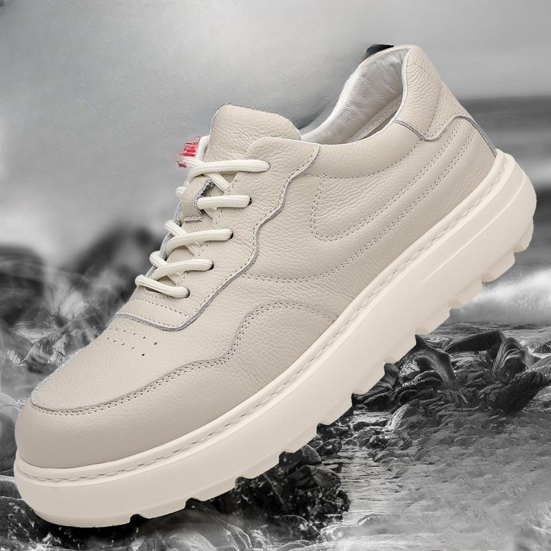 Stilvoller Leder Herrenschuh Ganzjährig Lässige Herrenschuhe Elegant Bequem Atmungsaktive Schuhe Rutschfeste Schuhe für Geschäftsreisen