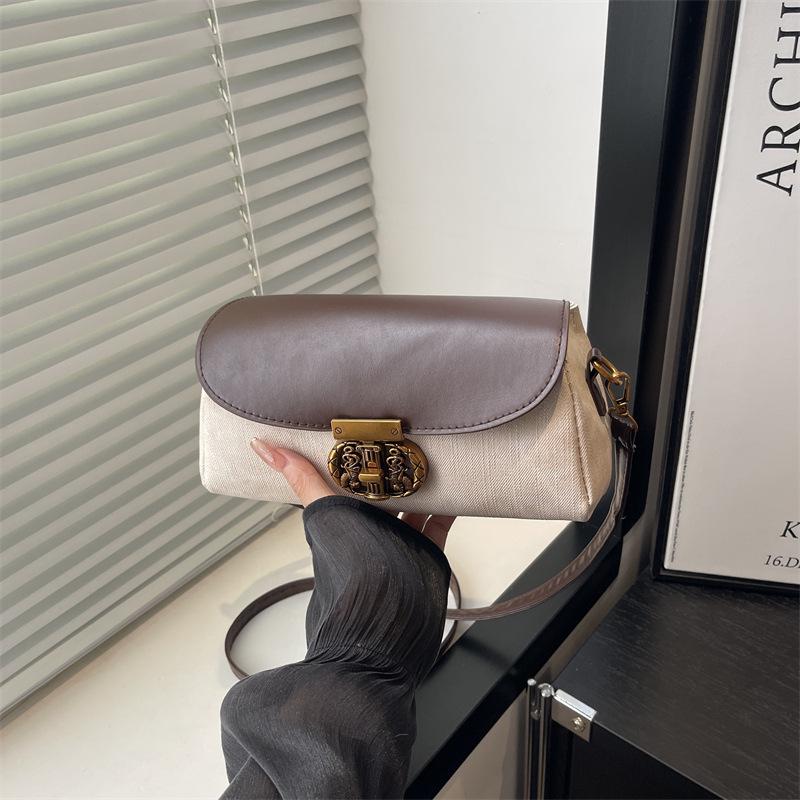 

2025 Retro Large Capacity Women s Pillow Crossbody Handbag - Autumn/Winter Fashion 23.5x9.5x11.5 cm кофейный