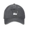 Washed Baseball Cap Autistic Cat Summer Hip Hop Hats For Men Adult Y2k Cute Outdoor Sport Sun Baseball Caps