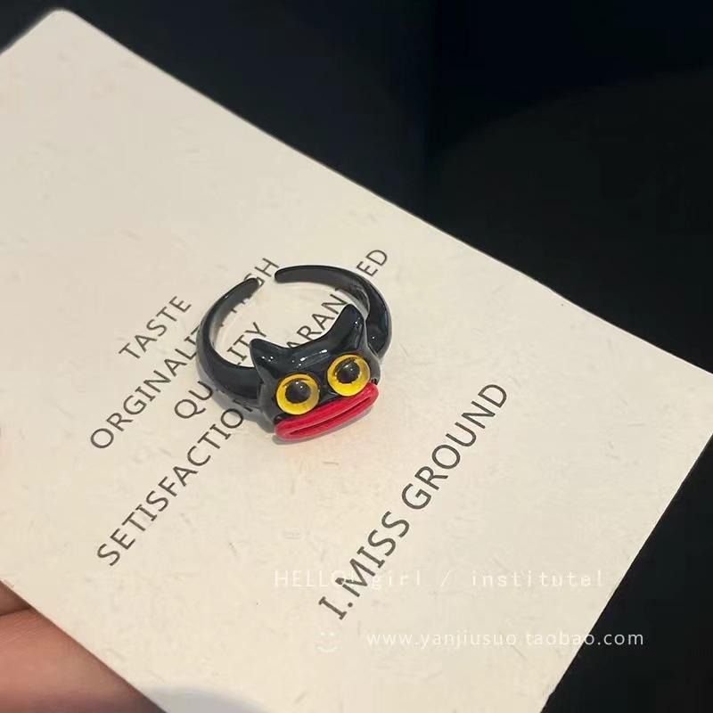 Cute Childlike Panda Ring Design Sense Simple Temperament Niche Versatile Sweet High Value Ring