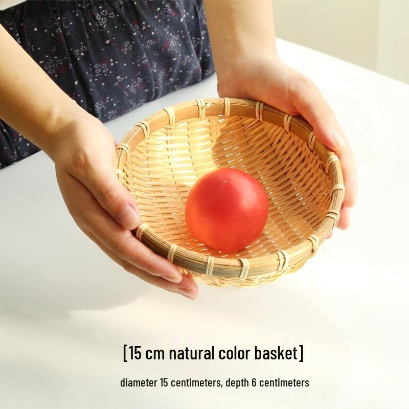 Household Bamboo and Rattan Steamed Bun and Egg Basket Set