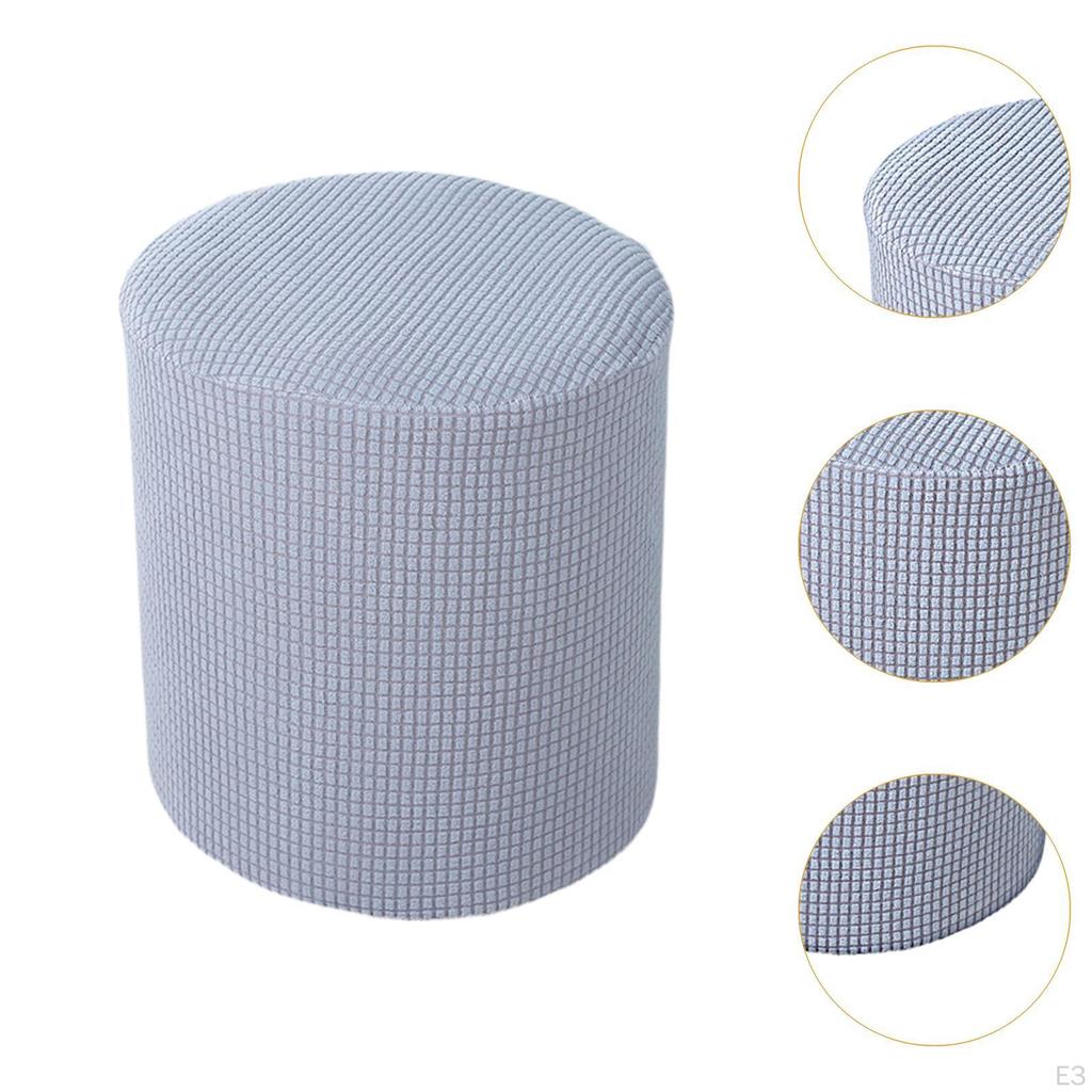 Ottoman Cover Foot Stool Stretch Decor Footstool Protector Slipcover