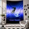 Arazzo da Appendere alla Parete con Nome e Testo Personalizzati, Arazzo Decorativo SC Freiburg FC per Camera da Letto