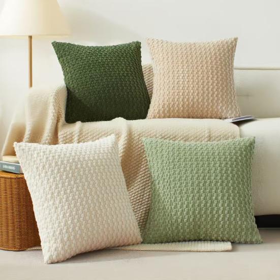 45x45CM Cord Kissenbezug Zierkissenbezug Haus Wohnzimmer Schlafzimmer Sofa Bett Dekorative Quadratische Kissenhülle