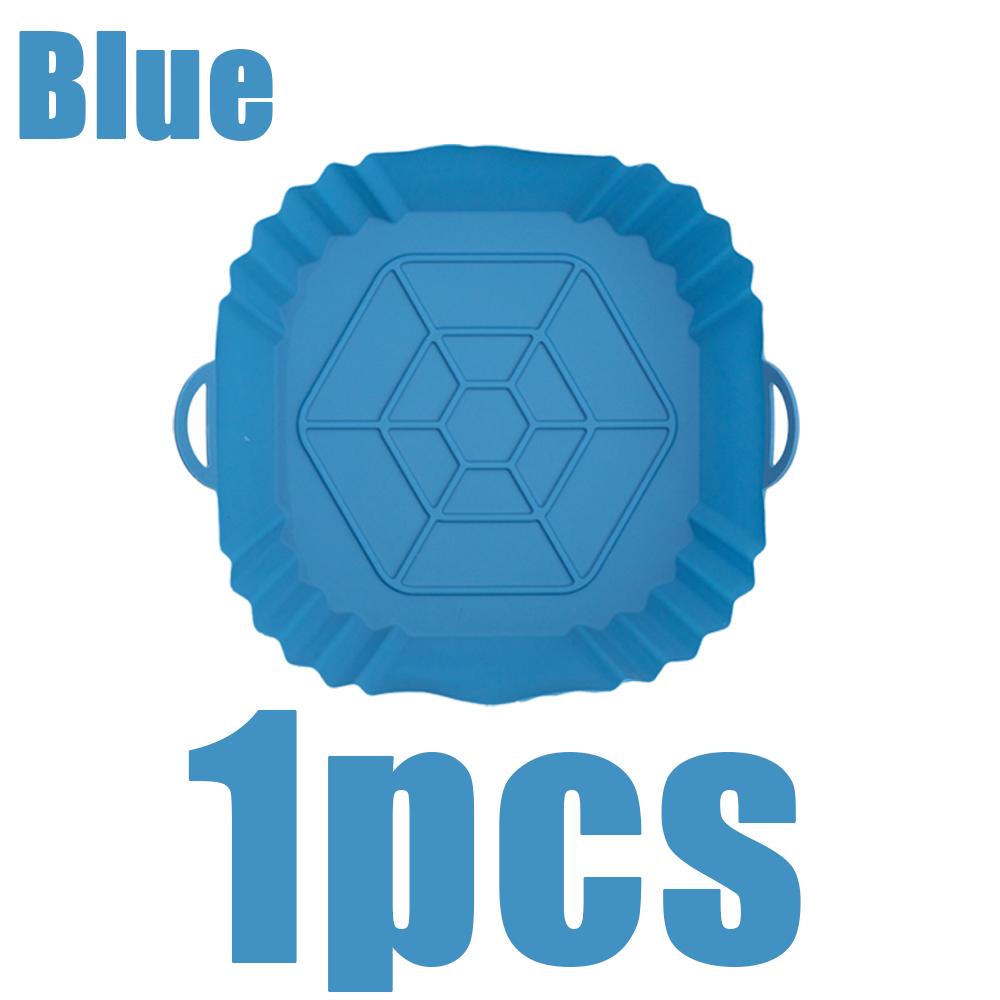 1pc Silicone Air Fryer Liners Tray Square Reusable With Handle Oven Mold Baking Accessories For Kitchen Cook Chicken Pizza Bread