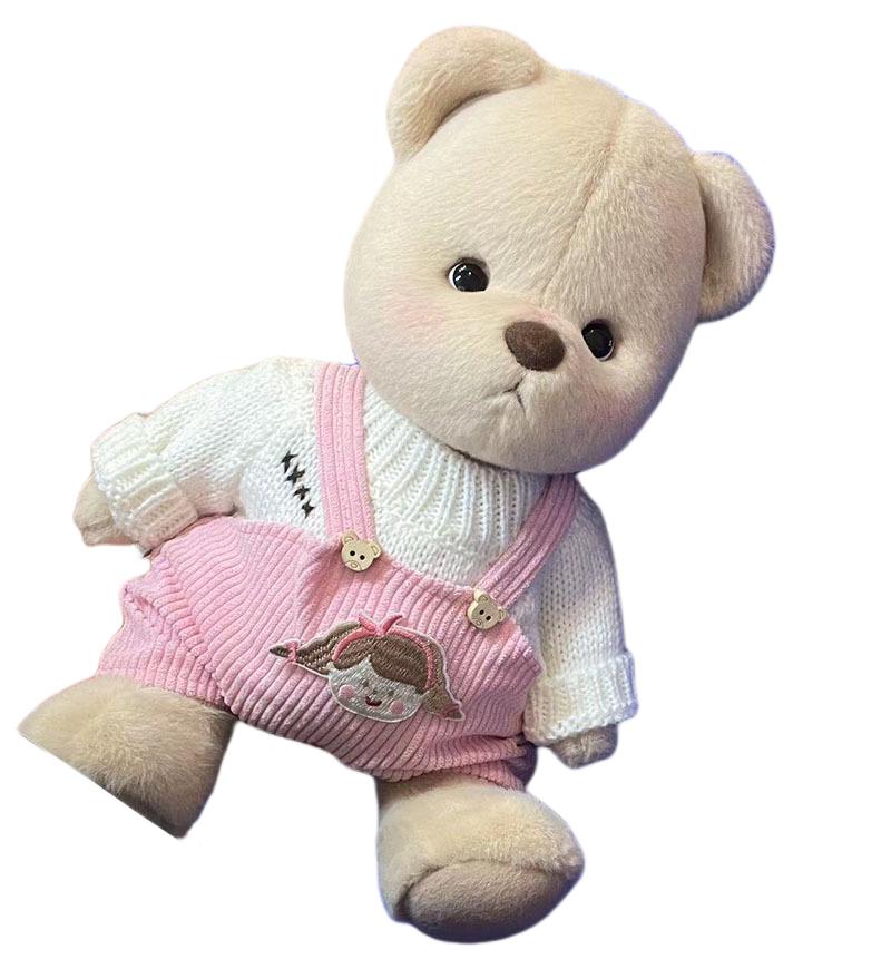 30cm Handmade Teddy Tale Bear Plush Toy Change Dress Baby Crawling Cloth Girl Hug Cuddly Plushie Doll for Girlfriend Gift