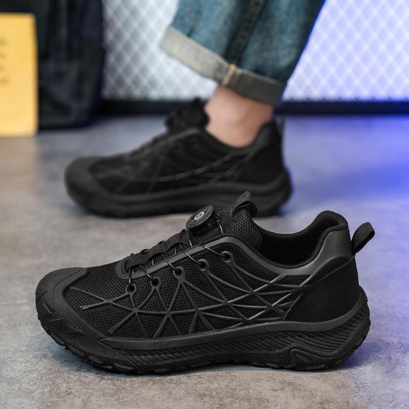 

New Autumn Men s Casual Shoes Outdoor Sports Thin Breathable Comfortable Soft Wear-resistant Anti-slip Outdoor Hiking Shoes 44 чёрный