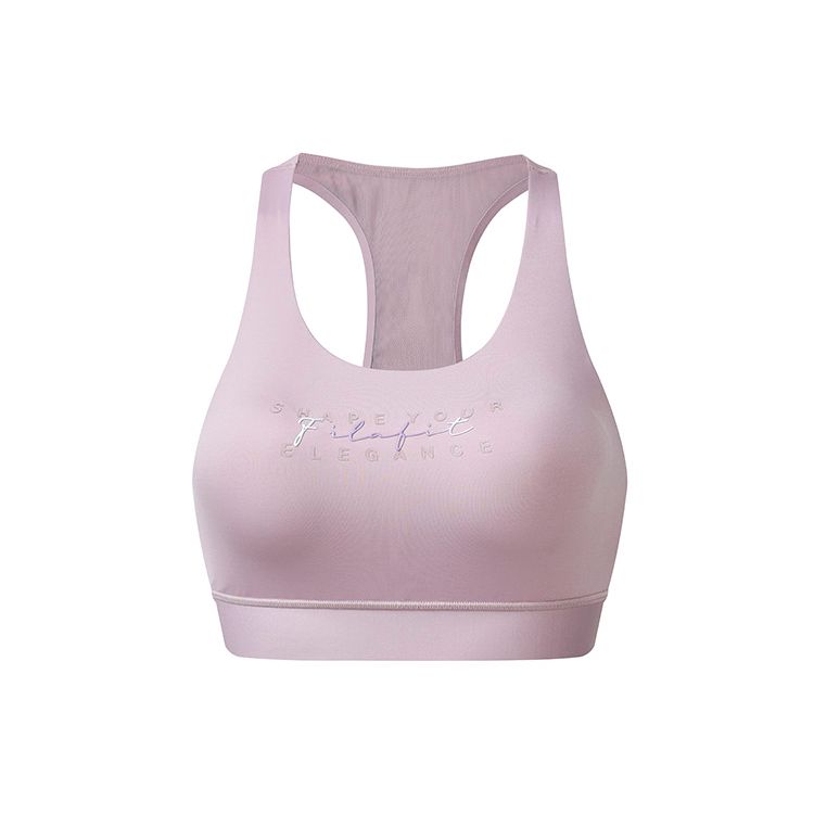 

FILA Athletics Yoga Solid Color Letter Fitness Sports Bra Women Underwear Light-Shell-Pink A11W231102F-PK S