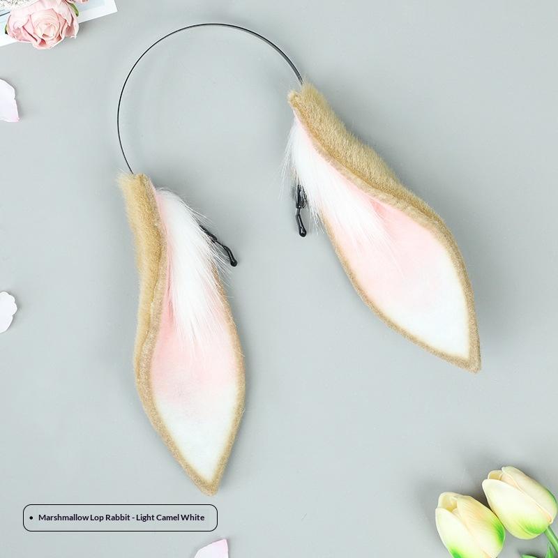 1 buc. Accesorii pentru Păr cu Blană Artificială Cap de Iepuraș Urechi de Iepure Animal Blană Banda de Păr Petrecere Cosplay Costum