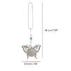 Stylish Silver Butterfly Shaped Car Interior Accessory Sublimation Blank Rearview GlassesPendant Auto Auto Hangings