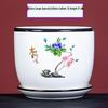 Large Ceramic Flower Pot with Saucer for Indoor or Balcony Plants