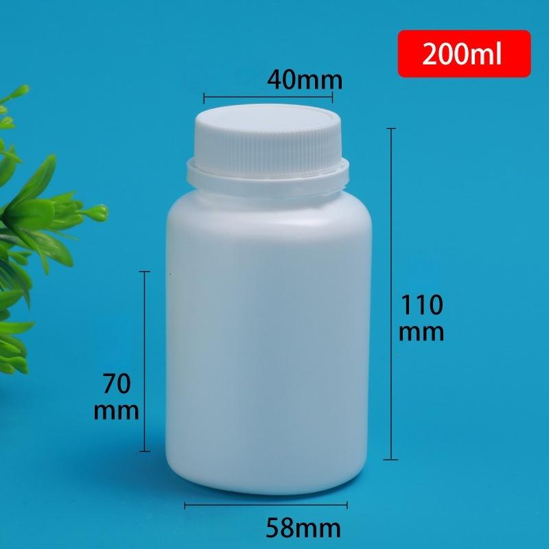 10Pcs 20-225Ml Pill Vials Tablet Capsule Solid Powder Portable Containers Plastic Hdpe White Empty Seal Bottles