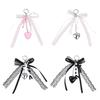 Ballet Girl Keychain Lace Bows Keyring Creative Car Key Chain Heart Keychain Ornament Creative Bag Charm for Backpack