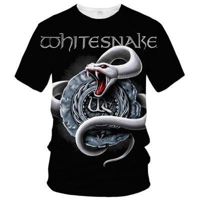 Vendita Calda Whitesnake T-shirt Slim alla Moda da Uomo/Donna Stampa 3D T-shirt Top Casual Abbigliamento per Bambini Taglia Plus 100-6XL Oversize