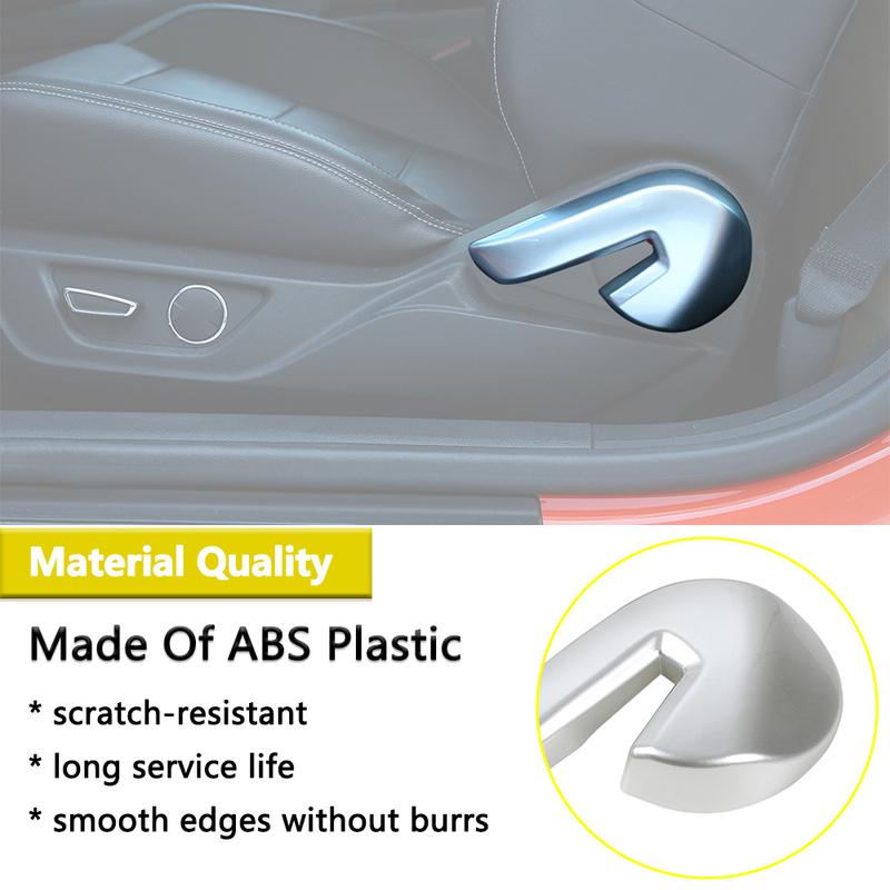 Seat Adjusting Handle Decoration Cover Trim for Ford Mustang 2015-2024 2025 Car Styling Stickers Interior Accessories Modified