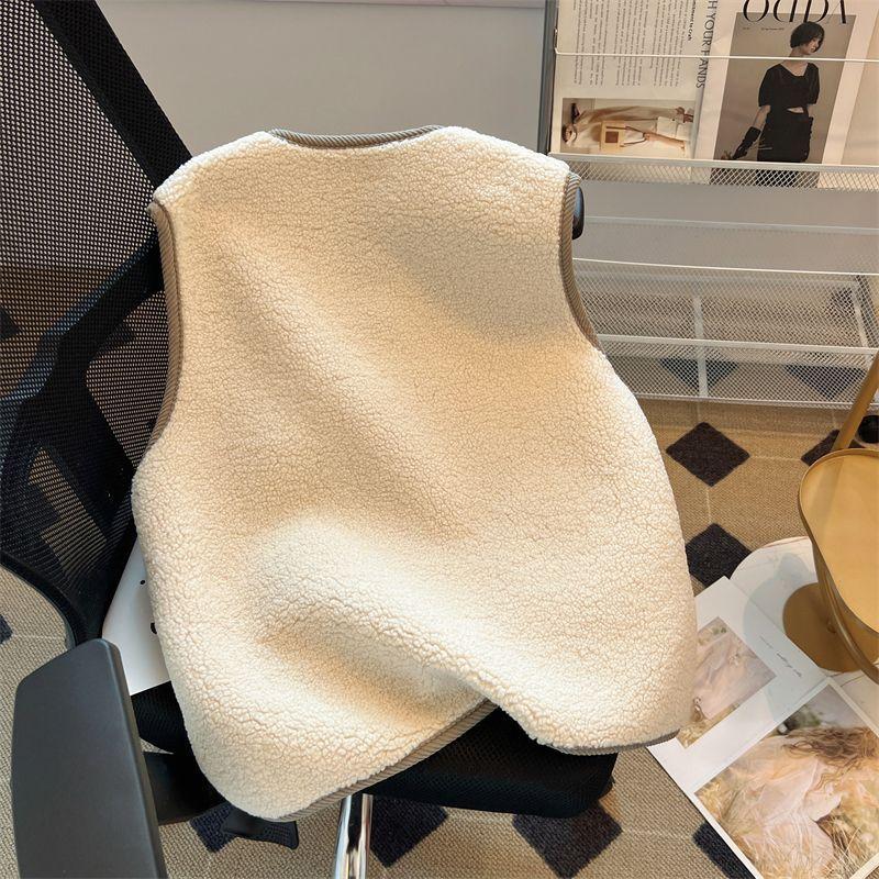 Vest for Women Padded Winter Sleeveless Tops Vest Oversize Thickened Warm Simple Casual Vest