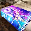 KPop Demon Hunters Warm Flannel Blanket, Printed for Bed Sofa Chair, Ideal for Picnic Travel Home -HYQ8