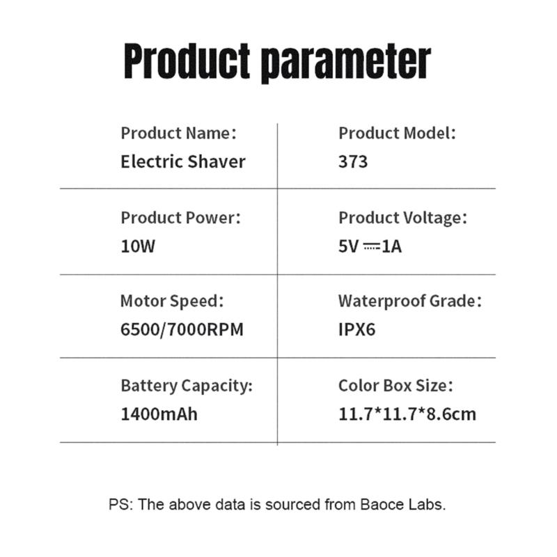 Efficient Men's Bald Head Electric Razors Digital Display Shaver Portable Beard Trimmer for Travel and Home Use