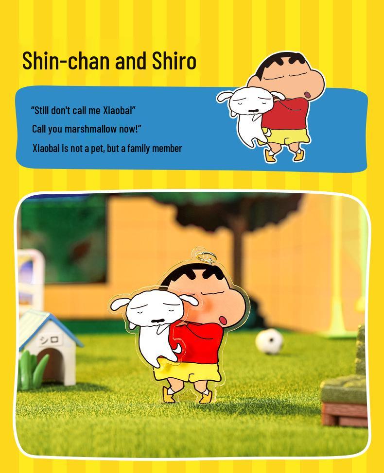 Crayon Shin-chan Acrylic Keychain - Cartoon Character Blind Box Anime Pendant