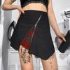 Women Gothic Punk Black Skirt Harajuku High Waist Zipper Mini Skirts Streetwear