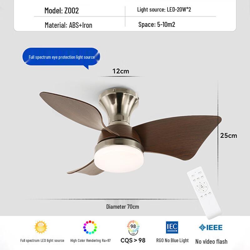 OEING French Retro Ceiling Fan with Light
