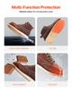 VEVOR Steel Toe Work Boots, UK Size 10.5, Waterproof Moc Toe Work Boots for Men, Slip-Resistant Work Boot