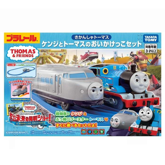 Takara Tomy Plarail Thomas Thomas the Tank Engine Kenji and Thomas Chase Set Multicolor / Blue 7 x 41 x 31cm
