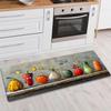 Vegetable Character Design Long Kitchen Mat, Non Slip Floor Mat for Entryway Hallway Bathroom and Laundry Room, Home Decor