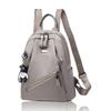 DESAFIANTE Women's Large Capacity Waterproof Lightweight Nylon Backpack for Commuting, Korea (Gray with Front Zipper)