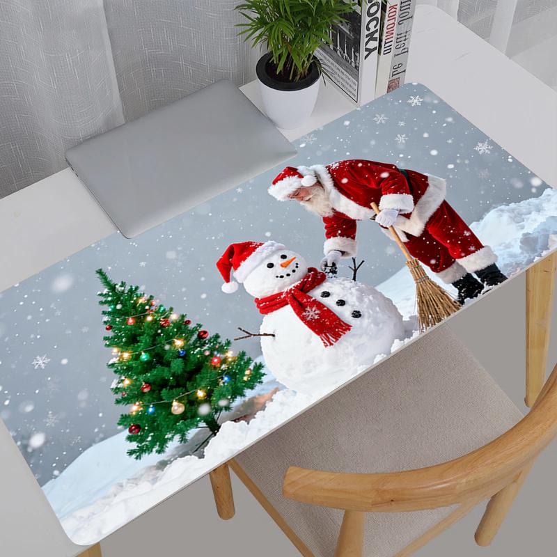 Merry Christmas Mouse Pad Lockedge Large Gaming Accessories Computer Gamer Keyboard Mouse Mat Desk Mousepad For Christmas Gifts