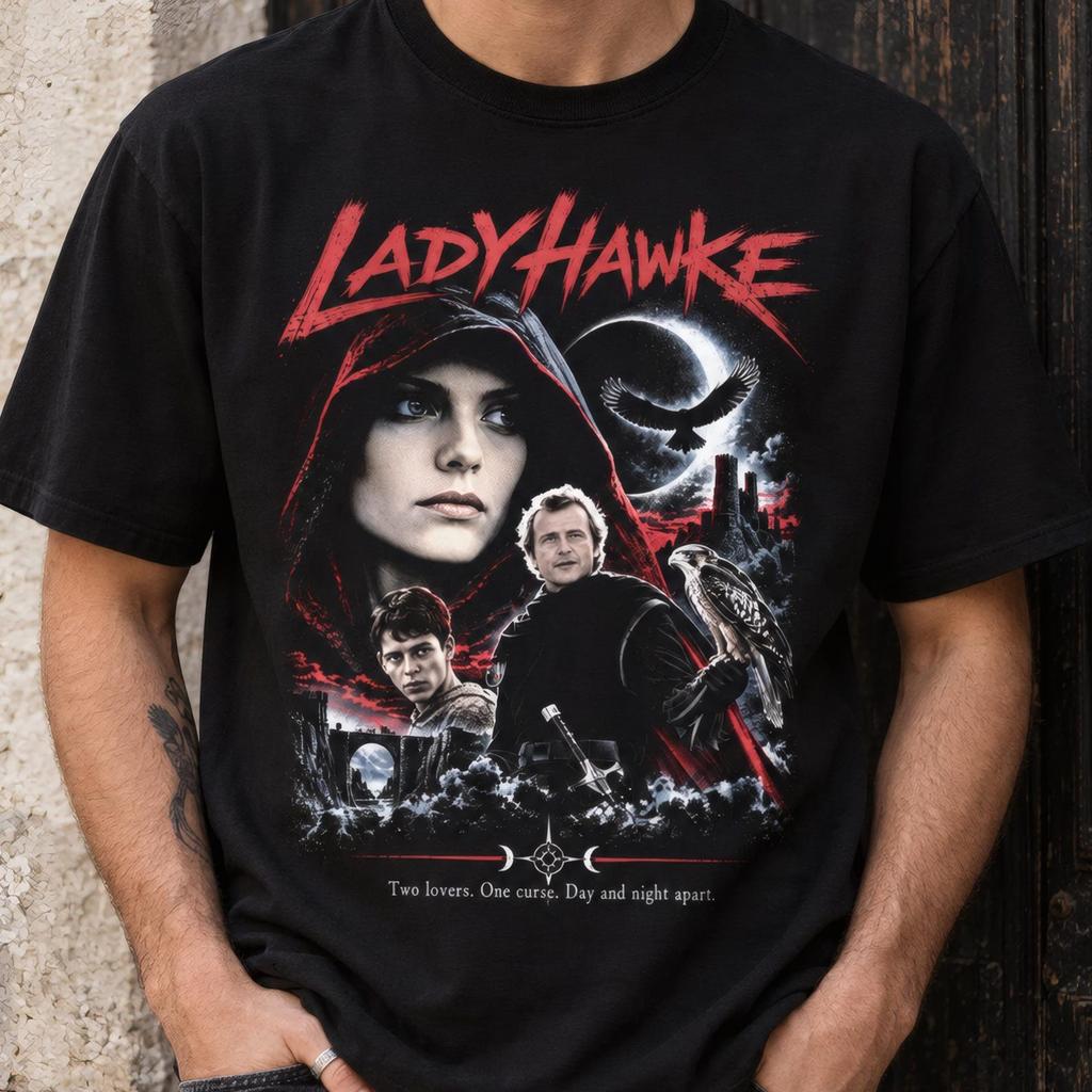 Ladyhawke Shirt, 80s Fantasy Movie Tee, Gothic Romance T-Shirt