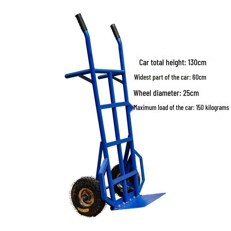 Heavy-Duty Two-Wheeled Handcart for Construction and Warehouse Use